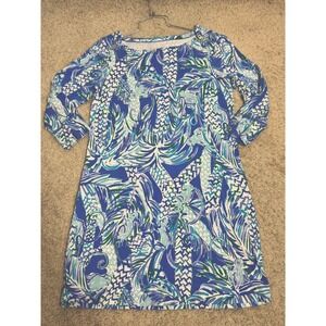 Lilly Pulitzer Sophie Dress In Canopy Chaos Size L Tropical UPF 50 Resort Cruise